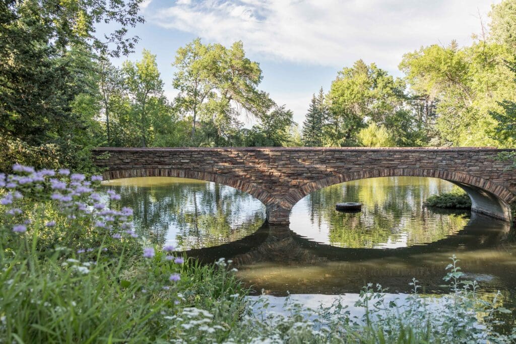 Varsity Lake and Bridge CU Boulder