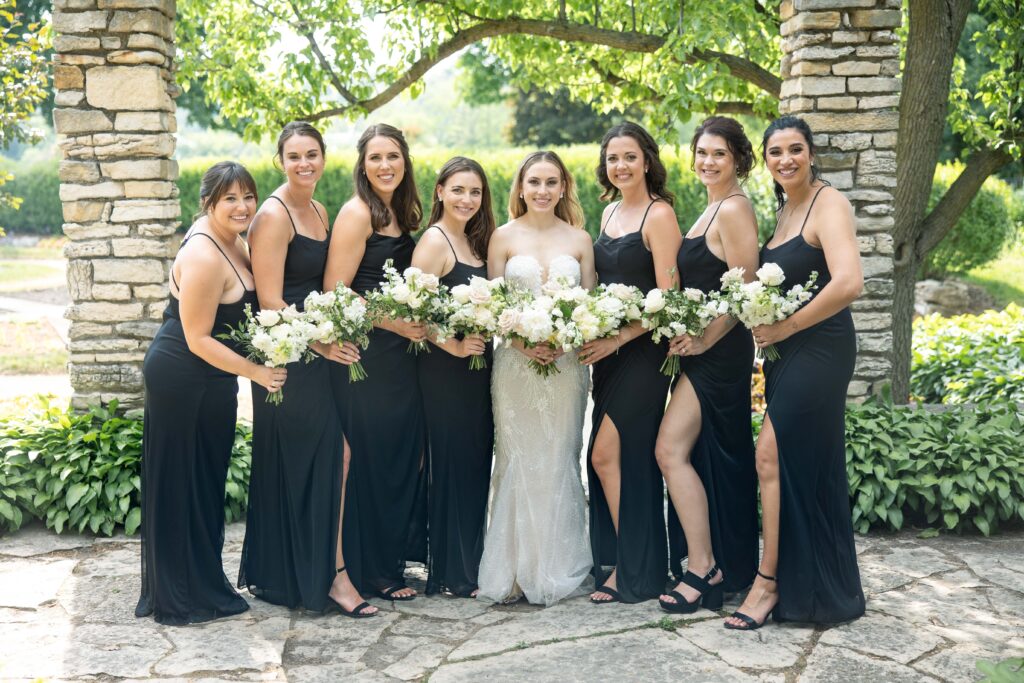 Bridal Party at Frame Park in Waukesha