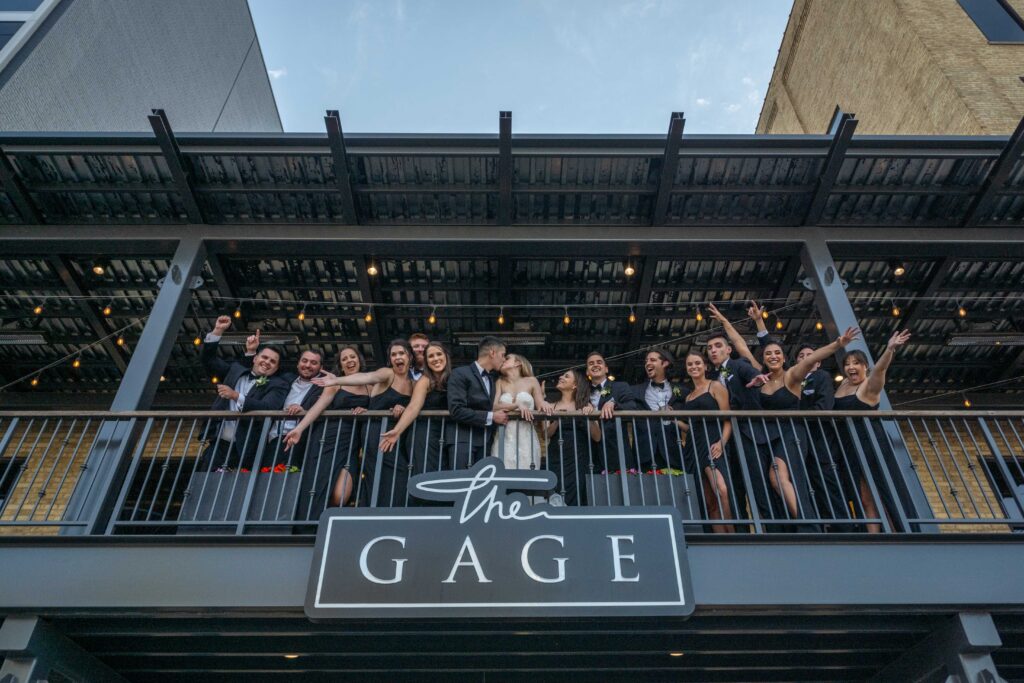 Wedding Party on The Gage Balcony