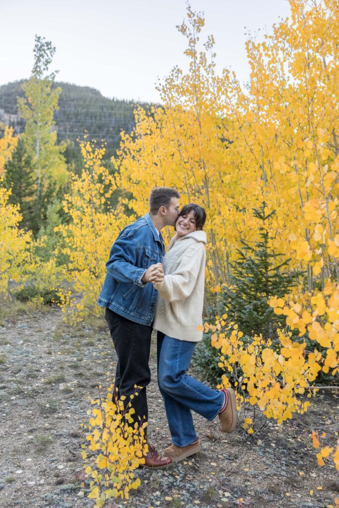Guanella Pass Fall Engagement session Colorado